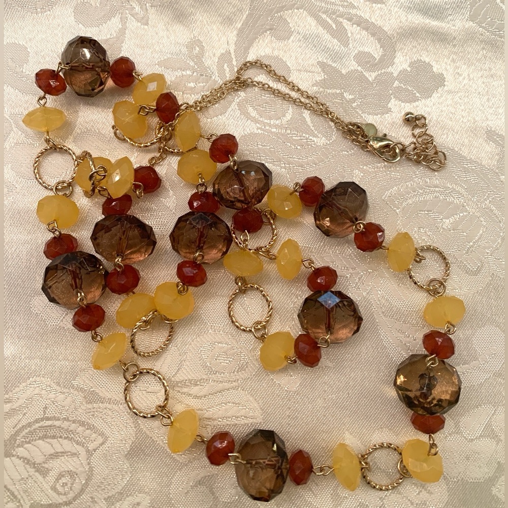 Vintage Shades of Autumn Necklace